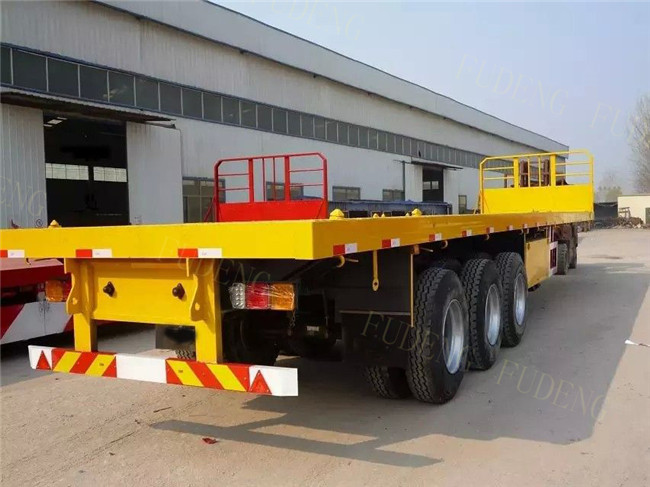 40 Feet Flatbed Container Trailer For 20&40ft Containers Transport