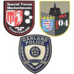 120D Woven Polyester Police Embroidered Patch For Jackets Vests