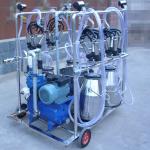 Diesel Engine Eletric Motor Mobile Sheep Milking Machine 550 l / Min Vacuum Pump