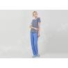 Buy cheap Striped Petite Women'S Pajamas Short Sleeve Long Pants , Ladies Lounge Pyjamas from wholesalers