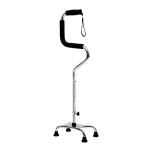 Aluminium Alloy Foldable Cane Stick Handle Bar Bend Four Legs Rehab Therapy