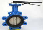 Buy cheap Pin Stainless Steel Lug Butterfly Valve , Handle Cast Iron Wafer Type Butterfly Valve from wholesalers