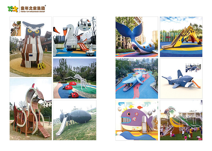 Custom Design Outdoor Amusement Park Equipment Animal Theme Anti Crack