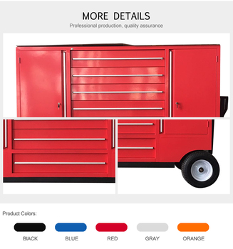 Customized Support OEM 6-Drawer Rolling Tool Chest with High Capacity and Stainless Top