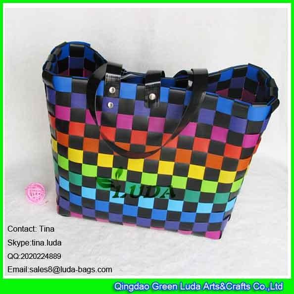 Buy cheap LUDA tropical fruit color pp straw bag ladies shopping beach bag from wholesalers