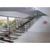 Buy cheap Contemporary Straight Flight Staircase Glass Railing Straight Flight Wooden Timber from wholesalers
