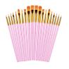 Buy cheap Cumtomized Pink Color Artist Paint Brush Set , Acrylic Oil Watercolor Paint Brushes Set from wholesalers