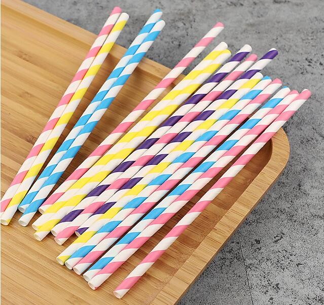 Custom printed colors polka dot striped paper straw,Biodegradable Eco Friendly No-dye Brown Natural Kraft Paper Straw