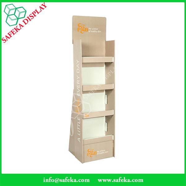 Buy cheap 4 tier paper material supermarket paperboard display shelf printed corrugated racking display stand for health products from wholesalers