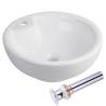 Buy cheap Round Bowl Ceramic Bathroom Sink Bowls , White Porcelain Vessel Sink Home Depot from wholesalers