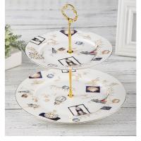 Buy cheap Elegant 2 Layer Cake Stand 27cm Porcelain Serving Set product