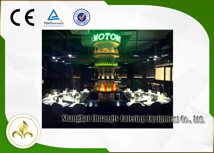 Semi Circle Gas Teppanyaki Grill Restaurant Stainless Steel 304 / Alloy Steel Material