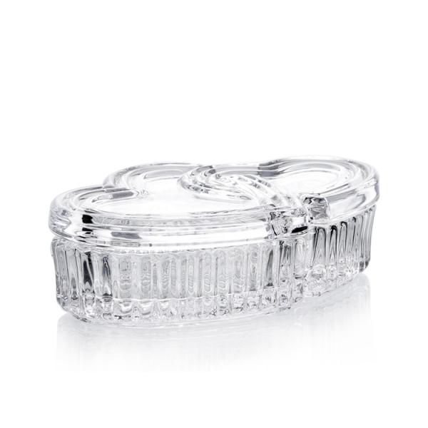 Buy cheap Crystal glass double heart jewelry gift box, jewelry case from wholesalers