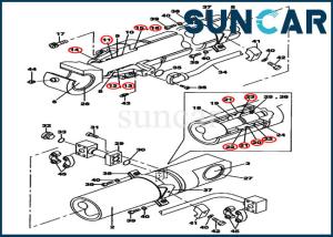 Buy cheap LZ007720 CASE Repair Seal Kit Model CX800B Bucket Cylinder Rebuild Kit from wholesalers