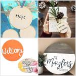 Wooden Gift Tag Round Shape With Hole