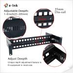 DIN-Rail Standoff Bracket 19 Inch Adjustable Recesses 35mm Universal Rack Mount