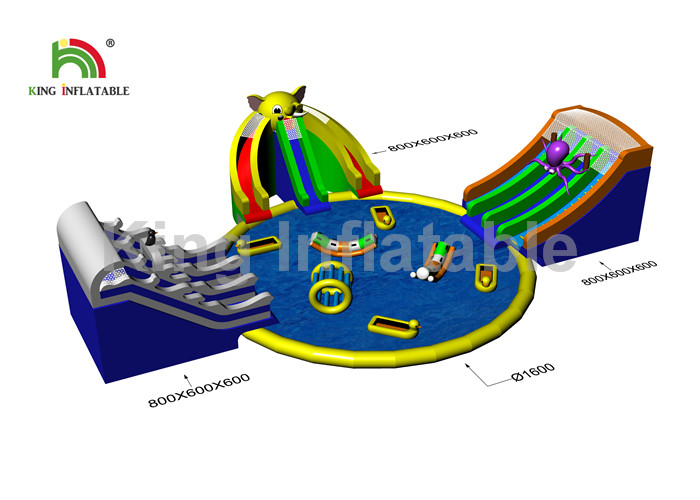 Customized Adults Giant Outdoor Inflatable Water Parks For Amusement Playground