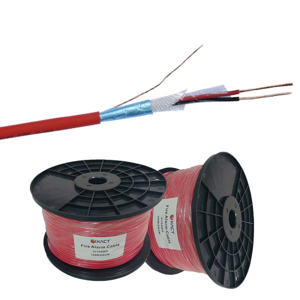Industrial Grade ExactCables Shielded 2x1.0mm2 Solid Copper Conductor Fire Alarm