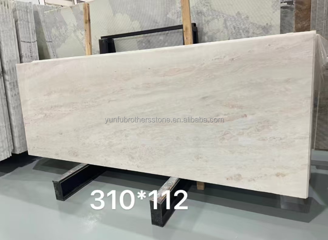 Rose Rainbow Luxury Stone Tray in Soft Pink for Modern Villa and Hotel Decoration
