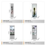 Cosmetic Gray Wooden Display Rack with Big Light Box Store Furniture for