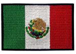 Stick On Embroidery Mexico Flag Velcro Patch Laser Cutting Border