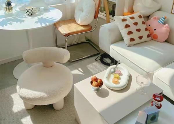 Buy cheap Balcony Modern Fabric Dining Chairs Wool Living Room Single Sofa from wholesalers