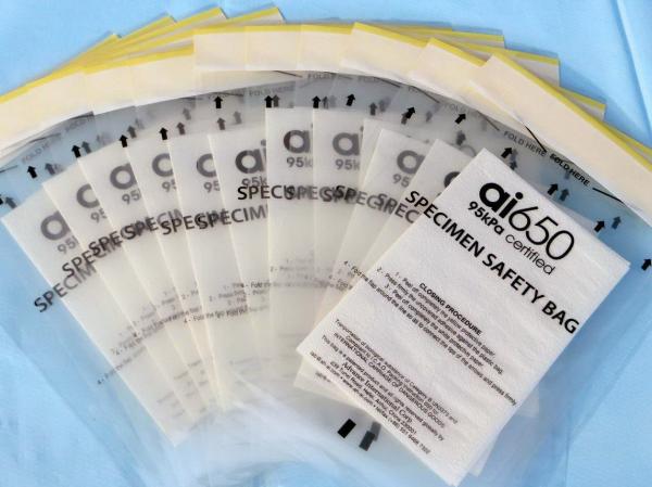 Buy cheap AI 95KPA Biohazard specimen transportation bag use laboratory from wholesalers