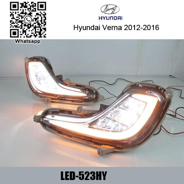 Buy cheap Hyundai Verna 2012-2016 DRL LED Daytime Running Lights auto fog lamps from wholesalers