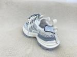 Women white fashion sneakers with mesh upper authentic leather and lacing
