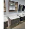 Buy cheap Gray Blue 80cm Solid Wood Bathroom Cabinets Floor Mounted Vanity from wholesalers