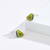 Buy cheap 1.1x0.9cm 2.29g Sterling Silver Jewelry Earrings Unisex Avocado Earrings Studs from wholesalers