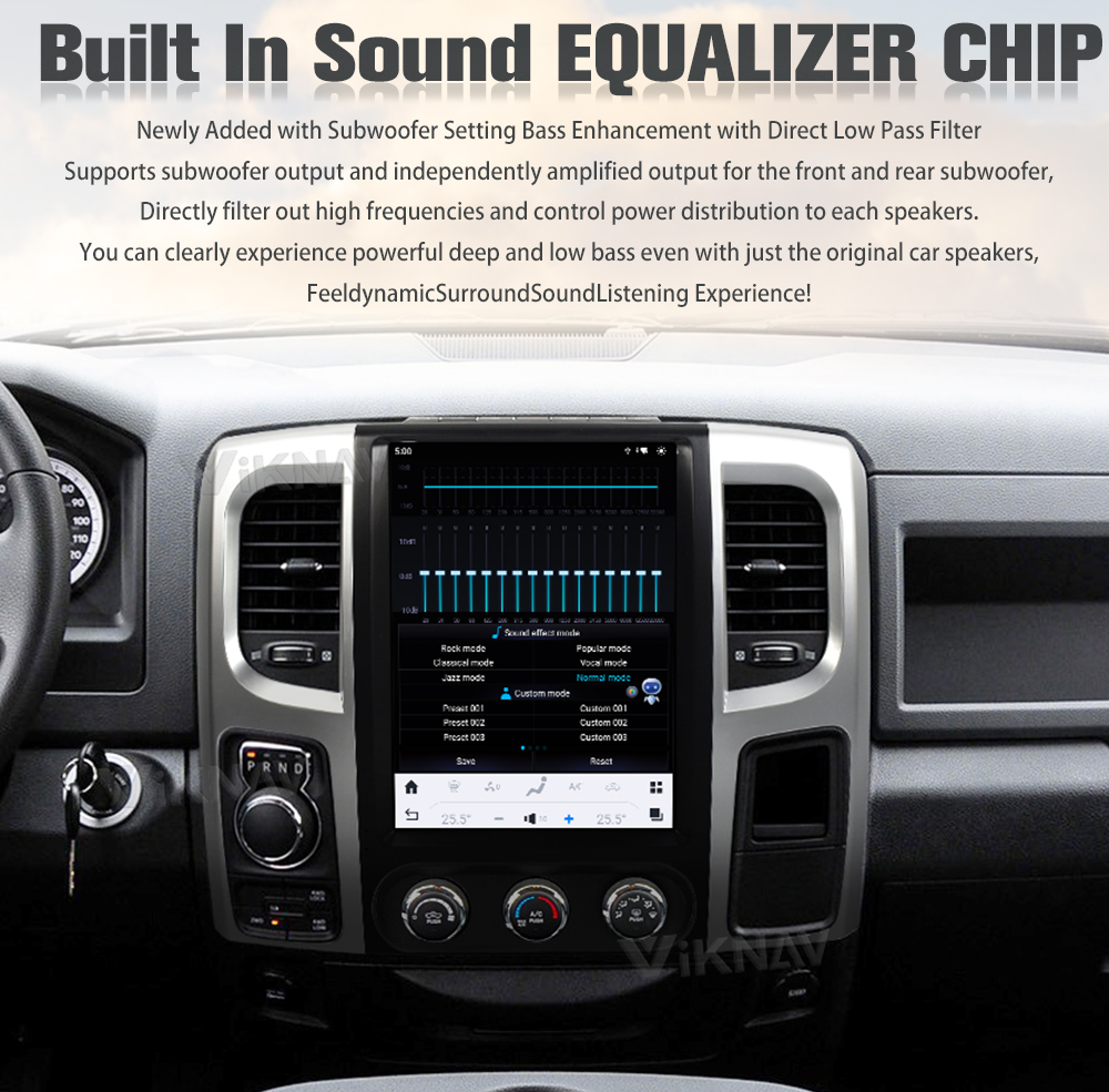 12.1 inch Android 13 Stereo For 2013-2019 Dodge Ram Radio Touch Screen GPS Navigation Multimedia Player Carplay