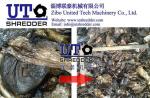 high capacity oil sludge bags crushing machine, oil sludge woven bags shredder,