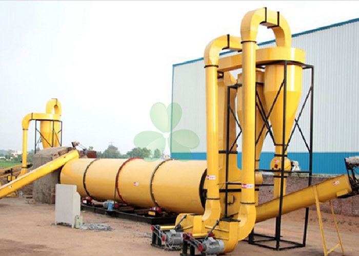 Yellow Color Small Rotary Drum Dryer Machine High Efficiency Biomass Rotary Dryer