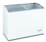 335L Commercial Ice Cream Chest With Top Open Sliding Curved Glass Door