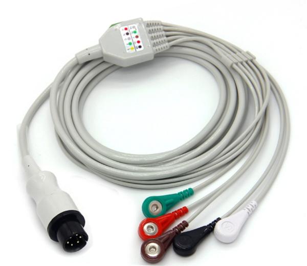 Buy cheap AHA / IEC ECG Lead Cable One - Piece Snap Ending For Edan M8 M8A M8B from wholesalers