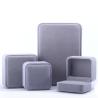 Buy cheap Customized Size Gray Velvet Jewelry Box for Necklace Stud Earrings Bracelet Packaging from wholesalers