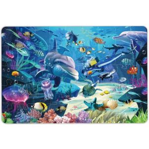 Buy cheap Smooth Varnish 1.0mm Thickness Rectangle Cardboard Puzzles CMYK from wholesalers