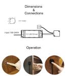 DC12V Wooden Board Smart LED Dimmer Hand Touch Sweep Switch for Cabinet DC12V