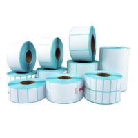 Buy cheap Blue Color Glassine Liner Customized Adhesive Thermal Sticker Scale Sticker product