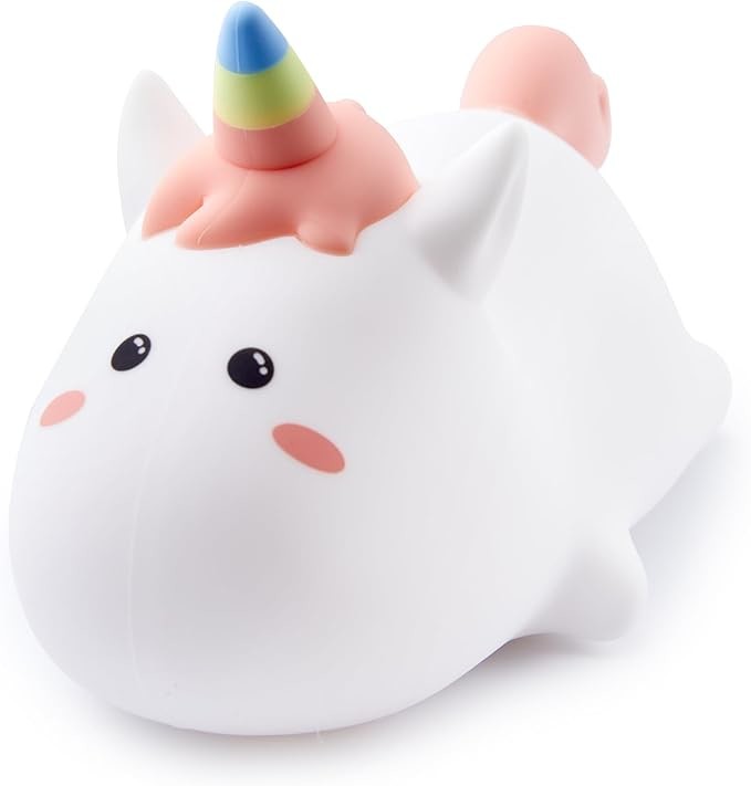 White Squishy Bunny Night Light Waterproof 16 Colors Cute Kids Santacam Nightlight