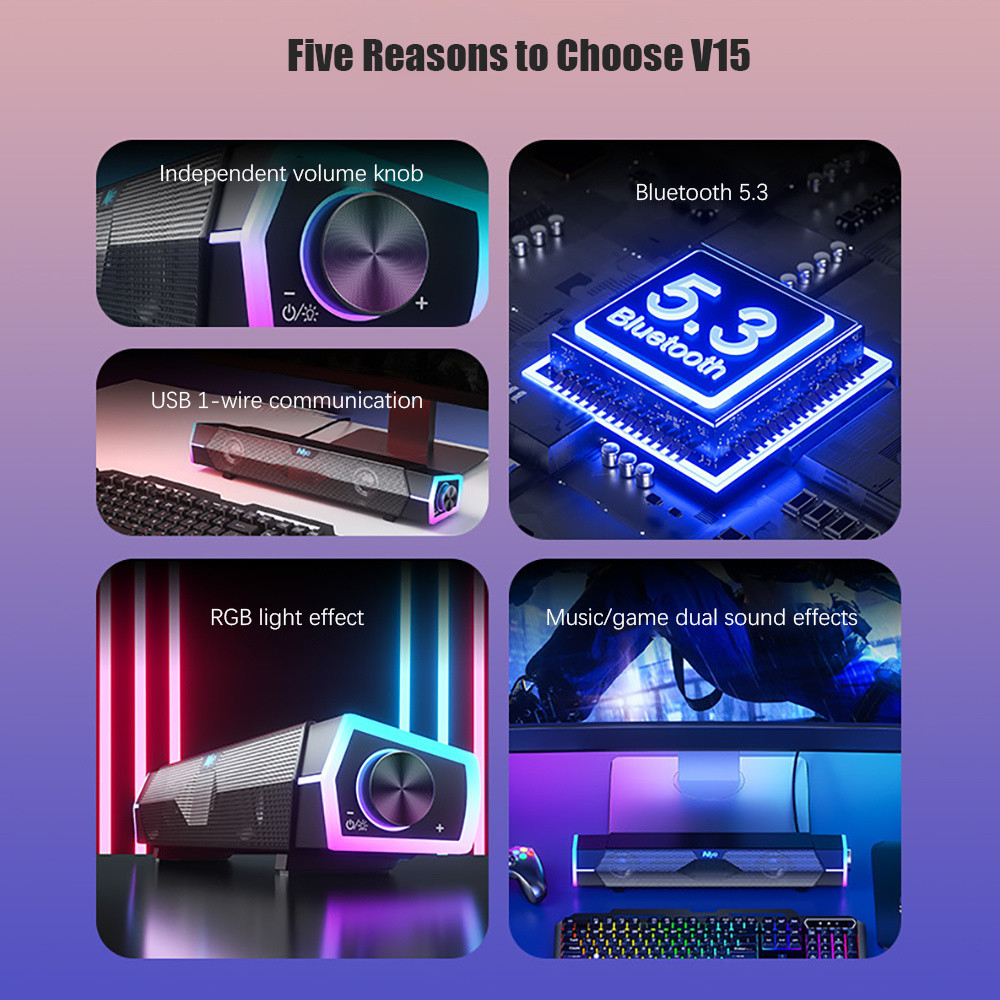 DC5V Bluetooth Wireless Soundbar Speaker For Home Entertainment System