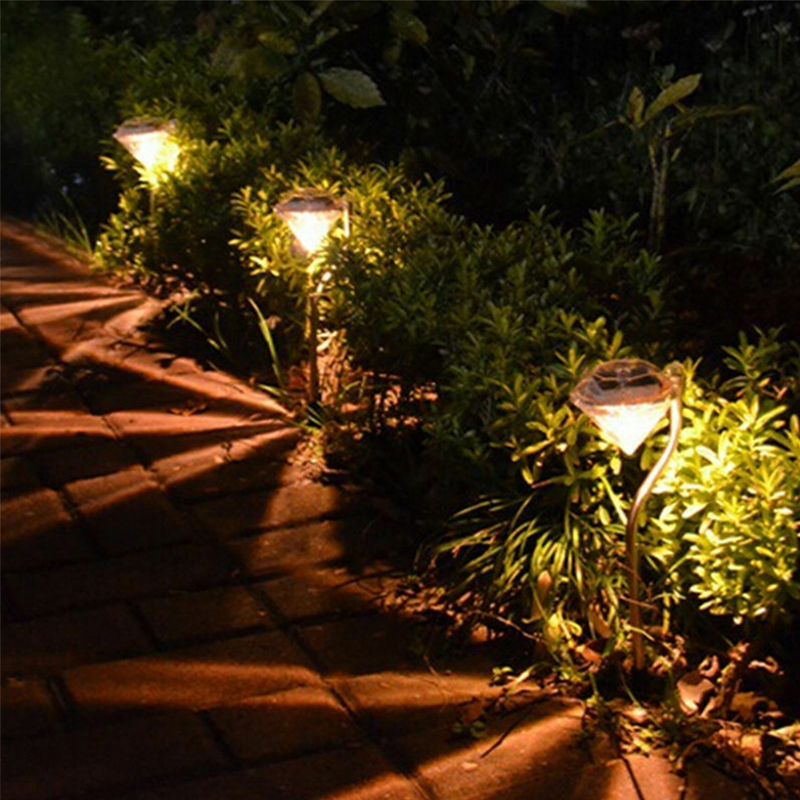 Creative Solar Light LED Garden Lights Colorful Outdoor LED Lamps Path Stake Decoration Diamonds Lawn Lamp Pathway Solar Lights