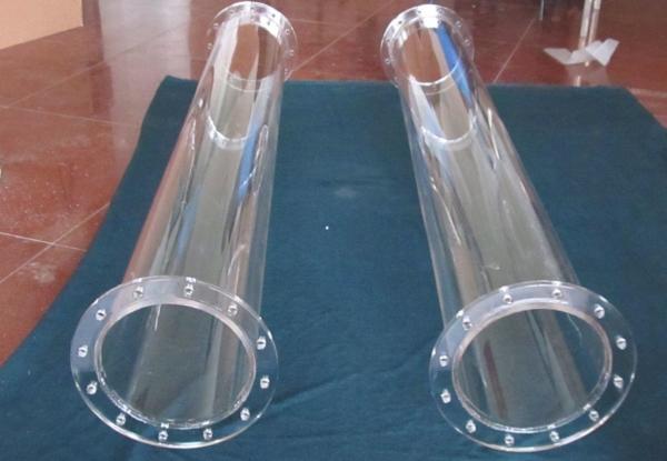 Buy cheap 2.2 Desnity Fused Quartz Glass Tube With Flange Heat Resistant from wholesalers