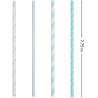 Buy cheap 196.8mm 7.75 Inches Fat Light Blue And White Striped Paper Straws from wholesalers