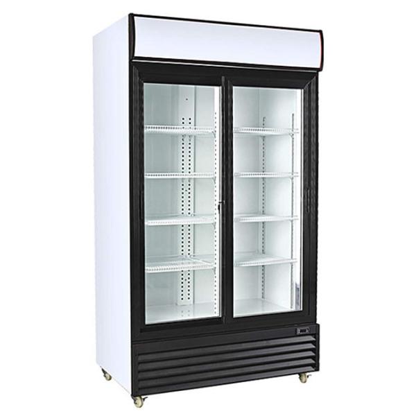 Quality Digital Temperature Control Upright Glass Door Freezer 220V / 60Hz For Beverage for sale