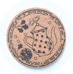 4 Inch Custom Printed Cork Coasters Heat Insulation For Beverages Cups