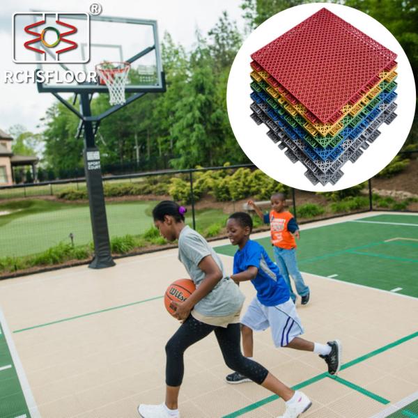 Buy cheap Indoor Outdoor Sport PP Interlocking Tiles 34*34cm Backyard Court Tiles from wholesalers