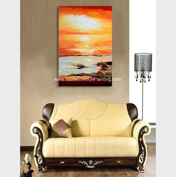 Buy cheap Hand Painted Abstract Acrylic Painting Landscape Wall Art For Home Decor from wholesalers