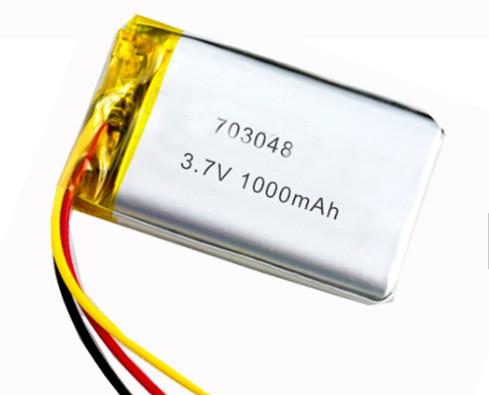 Buy cheap MSDS 703048 3.7v Lithium Polymer Battery 1000mah from wholesalers